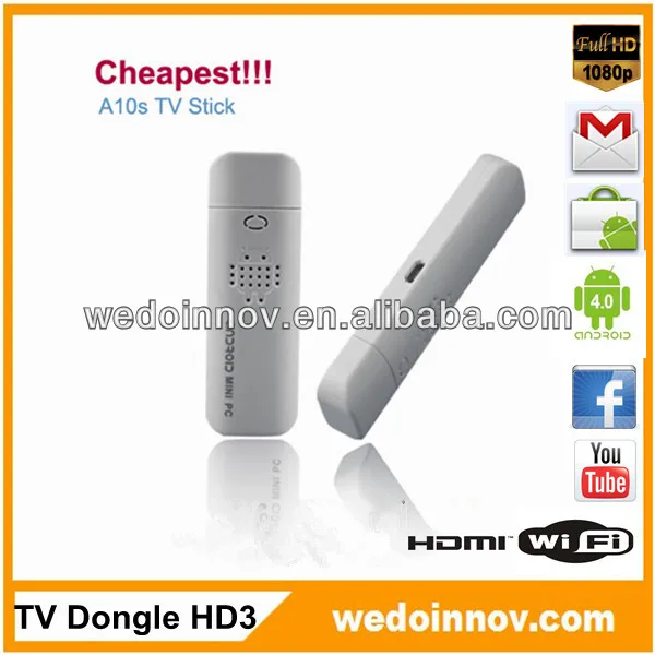 дешевый и лучший тв-ключ 2013 горячий продавать google планета андроид 4.0 hdmi телевизору смарт мини тв-наклейка hd3