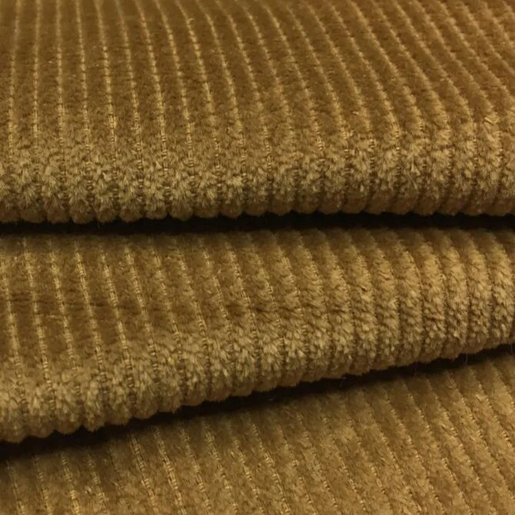 Good drapery solid dyed 100% cotton 6 wale corduroy fabric for jacket