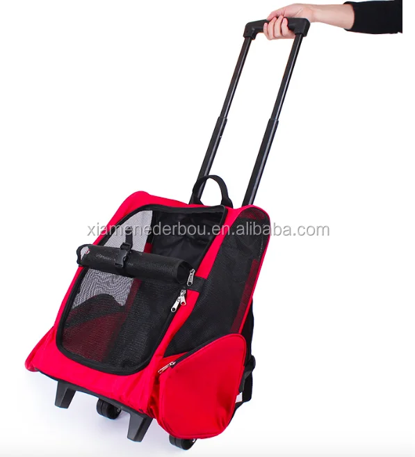 Pettom Roll Around 4-in-1 Pet Carrier Travel Backpack for Dogs and Cats Travel Tote Airline Approved