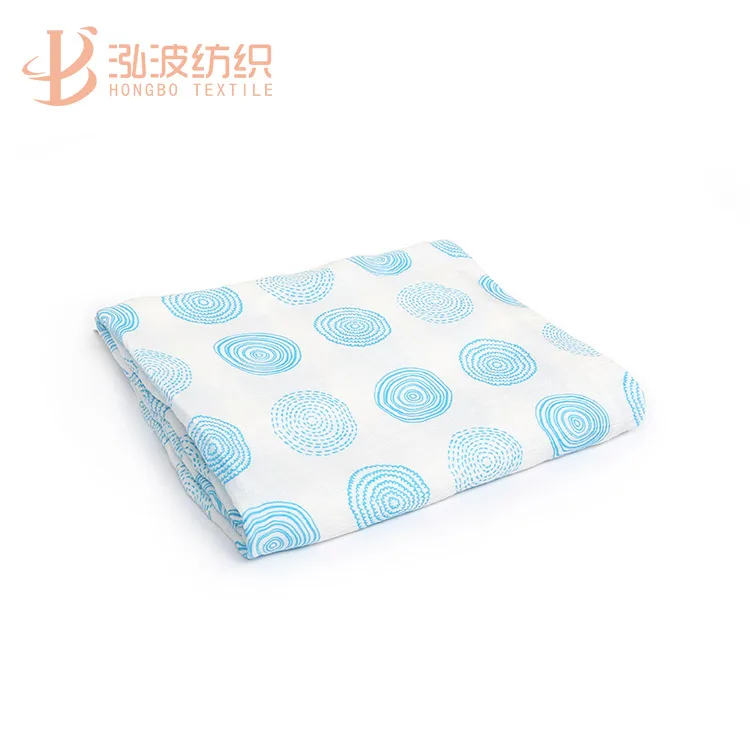 customized class A printe bamboom 100%cotton wearable baby blanket