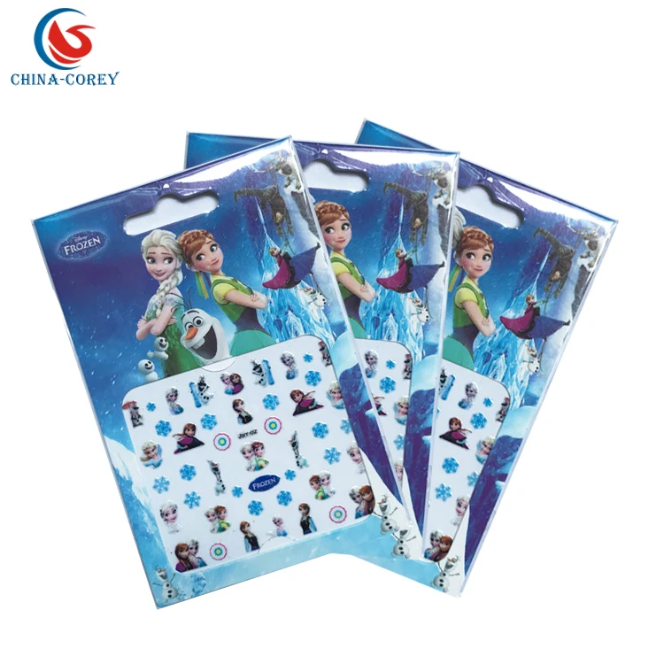 free sample custom design 3d christmas cartoon nail polish art sticker for girls