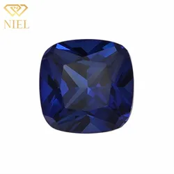 Niel gems stone prices 34# color synthetic corundum gem loose blue cushion cut stone sapphire gemstone