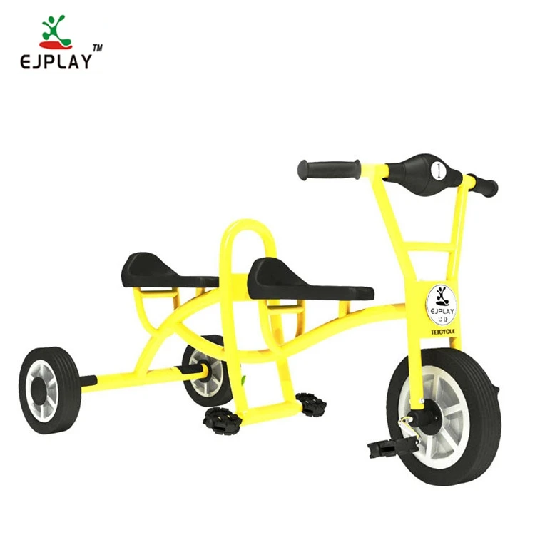 Preschool Kindergarten Trike Children Game Equipment Pedal Bicycle For Two Riders Kids