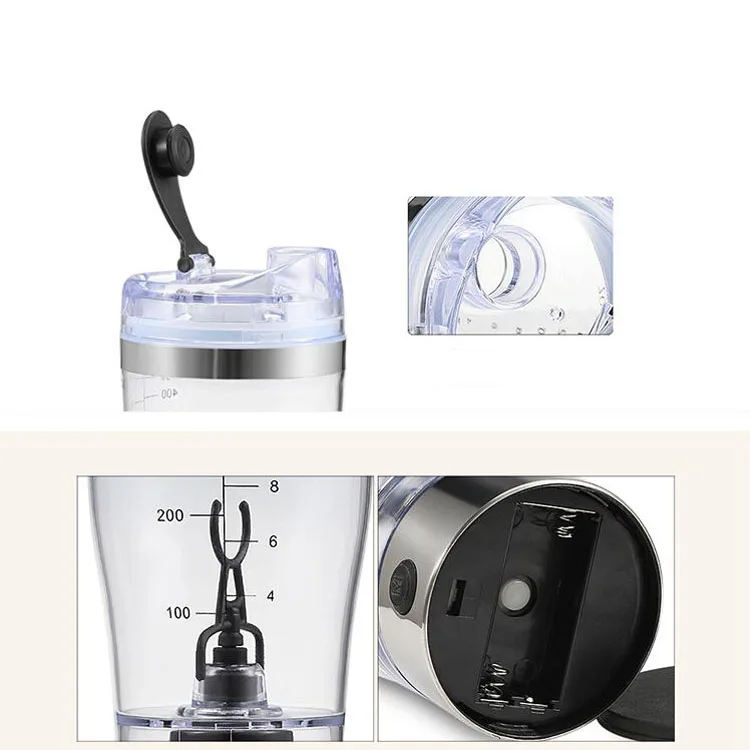 Stylish Stainless-Steel Electric Shaker Bottle Portable Vortex Mixer shaker