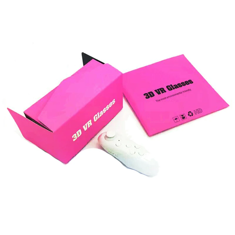 Модель конверта, картонные 3D очки виртуальной реальности, плоские картонные очки виртуальной реальности с логотипом
