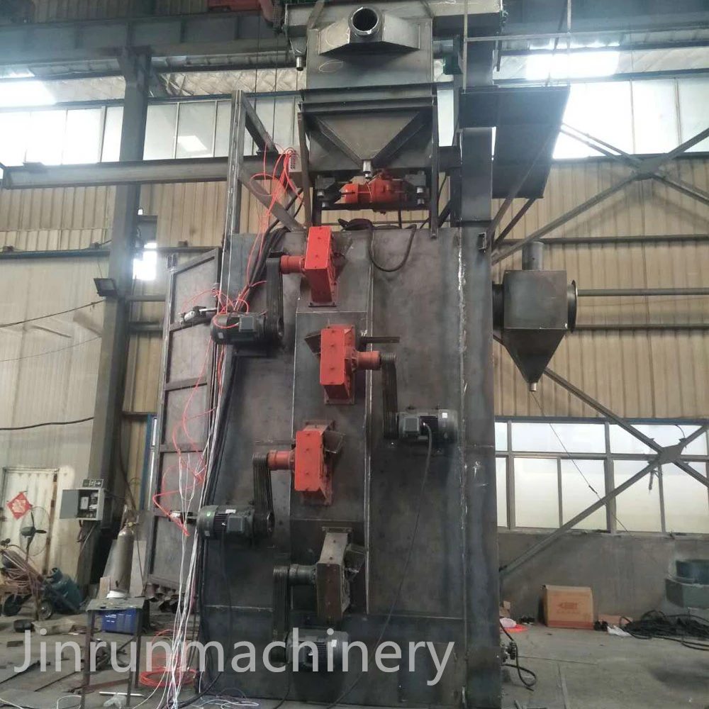 Single and double hooks shot blasting machine, hook type shot blaster