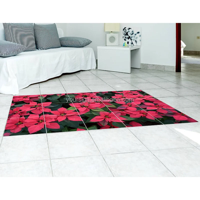 self adhesive colorful durable vinyl floor sticker tile stickers for home decoration