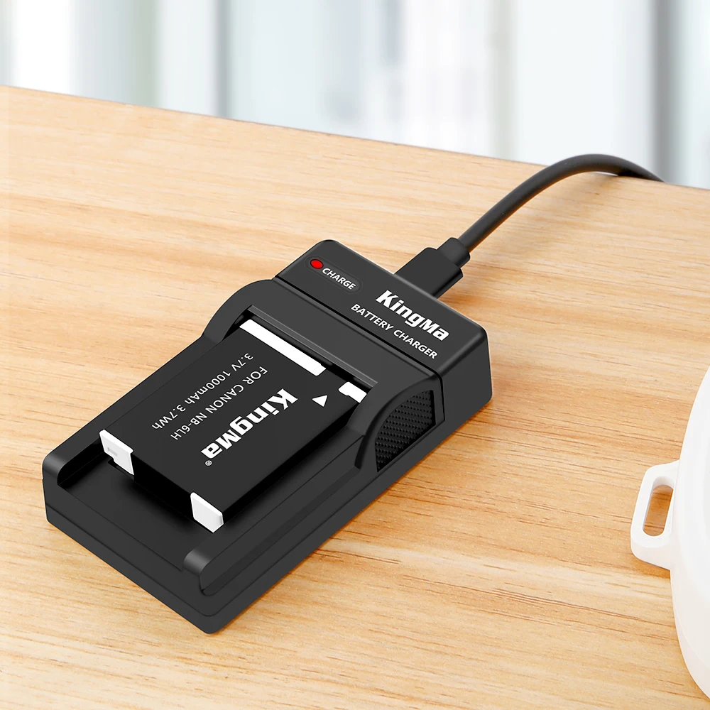 Kingma New Arrival Battery Kit (one pack) NB-6LH Battery With Portable Micro USB Charger For Canon SX610 SX710 SX240