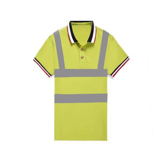 cheap reflection royal blue hi vis safety security reflective polo t-shirt