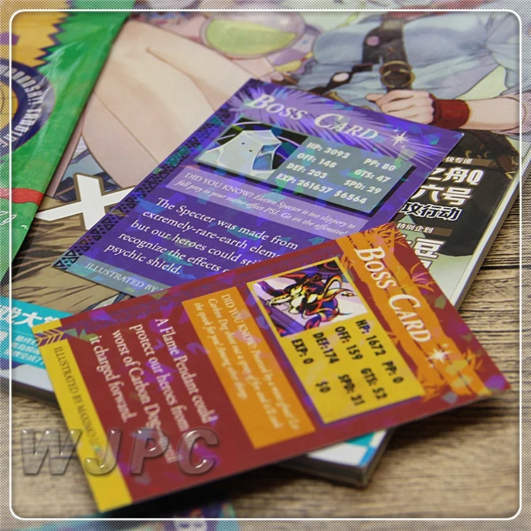 Custom Printing Design Game Cards 63x88 mm Memory Plastic Custom Anime Holographic Trading Cards