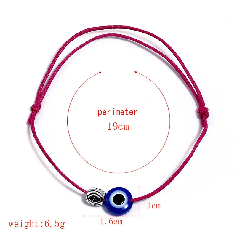 Turkish Religious Blue Evil Eyes Crystal Adjustable Bracelet