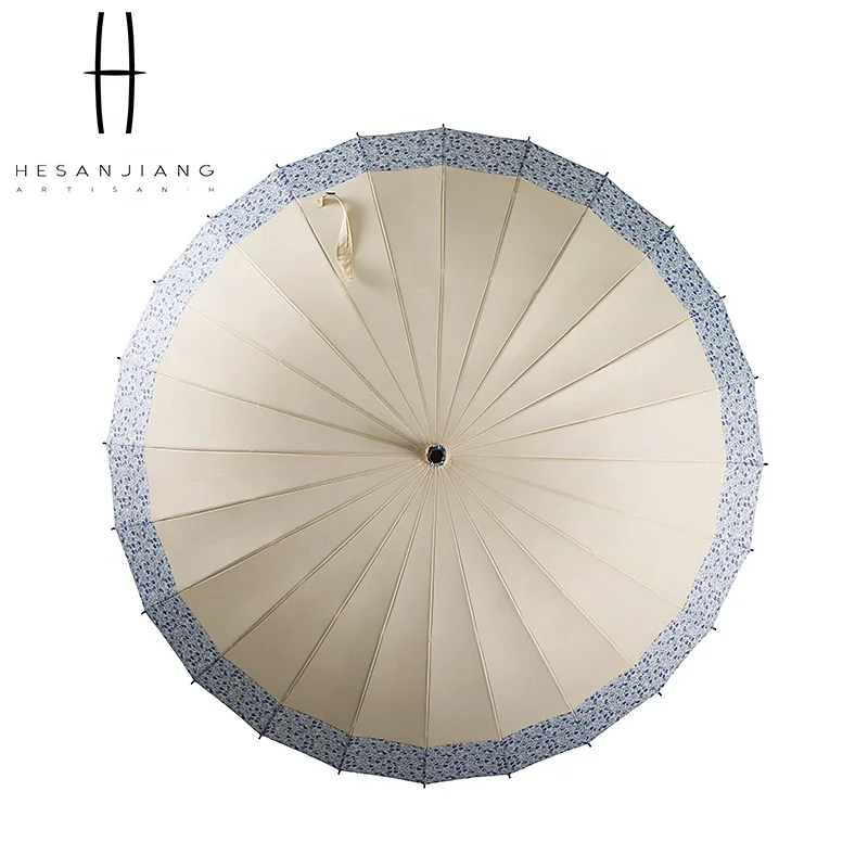 Umbrella wholesale 24K Umbrella Import straight umbrella cherry blossom patten with split joint