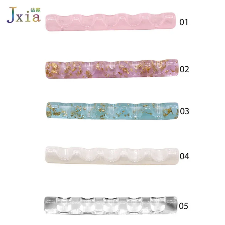 Pretty Design Colorful Manicure Pen Rack Tool 5 Grids Acrylic Nail Art Pen Brush Holder