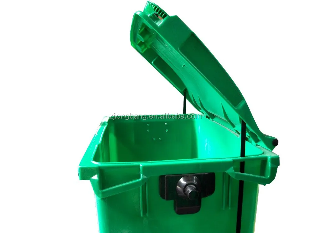 660L en plastique poubelle des dechets et ordures bin HDPE EN840 100% new material outdoor large garbage container UV protection