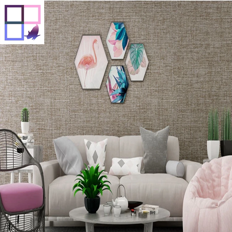 Aliba Interior textile wall coating material natural bf wallpaper