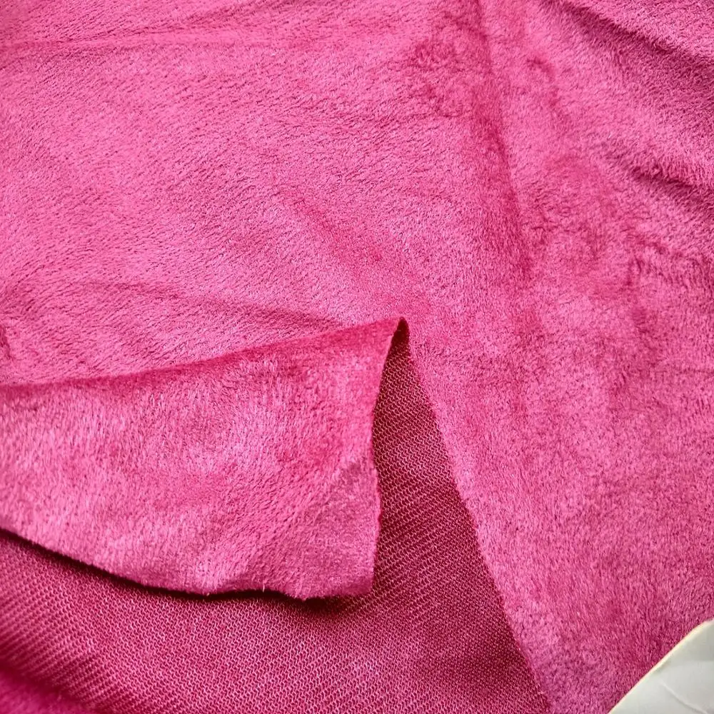 Model toys light weight soft sanded warp knitted suede fabric