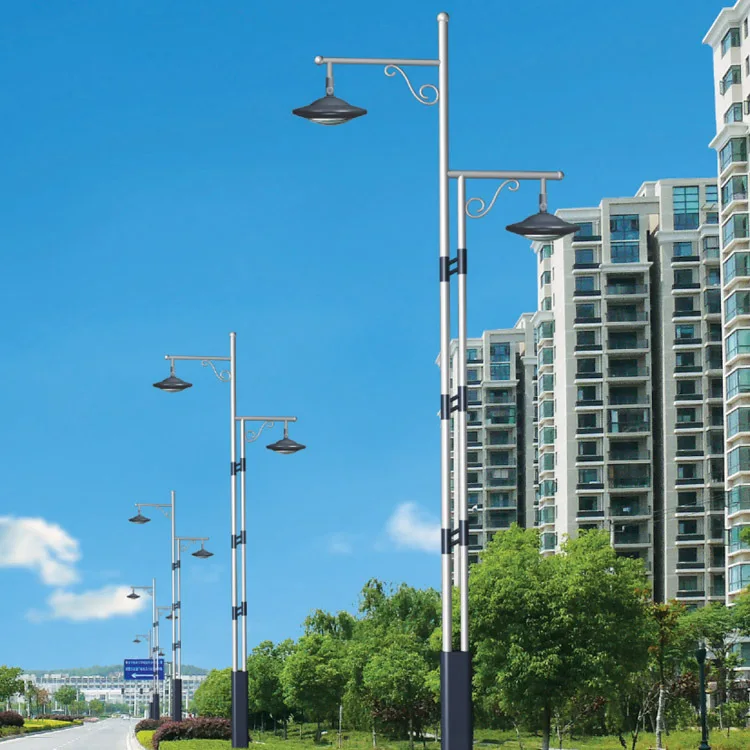 3M Flange HDG Octagonal mid hinged column/ mid hinged galvanized camera pole/street lighting pole