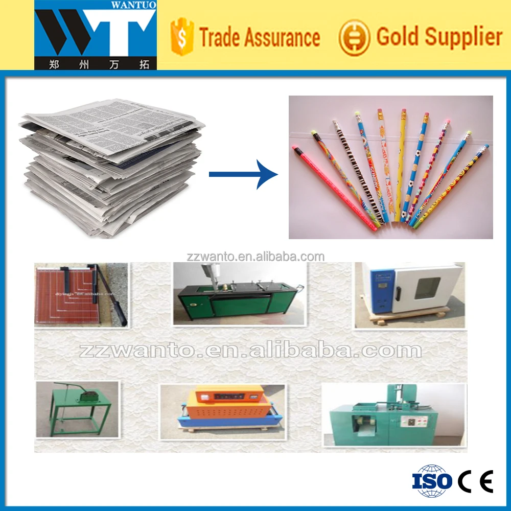 Recycled paper waste paper pencil making machine price
