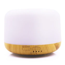 factory wholesale 500ml big capacity electric ultrasonic wood grain oil aroma diffuser
