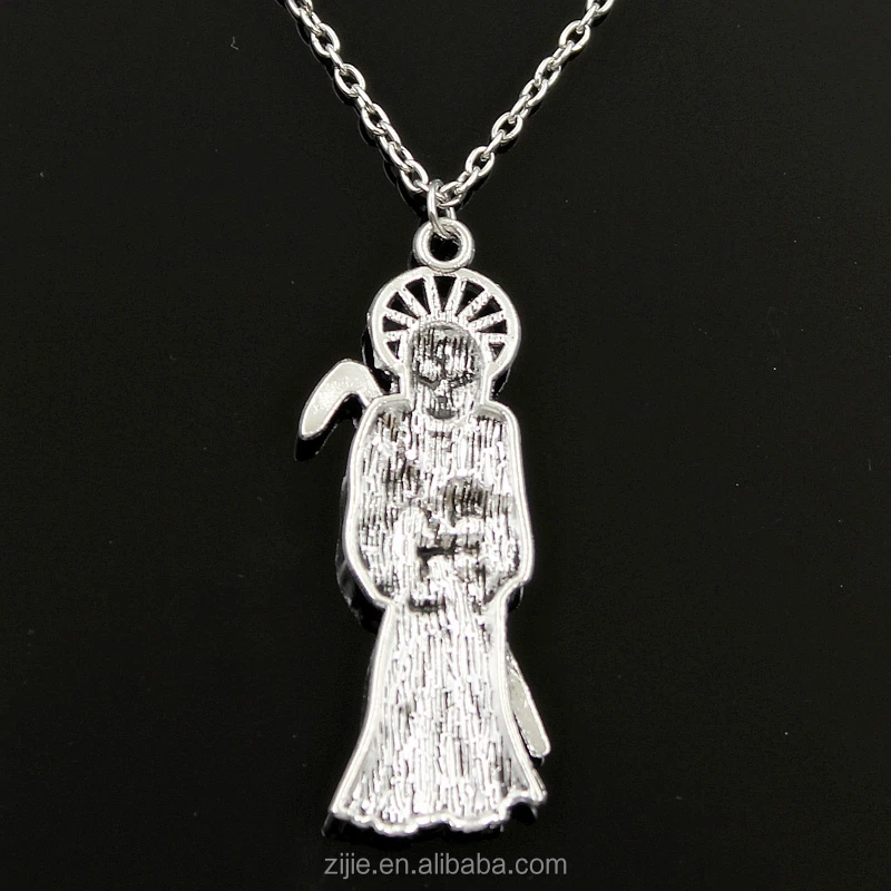 Fashion Long Chain Grim Reaper Death Necklace,Zinc Alloy Metal Tortoise Pendant Choker Charm Necklace,Unisex Gender jewelry