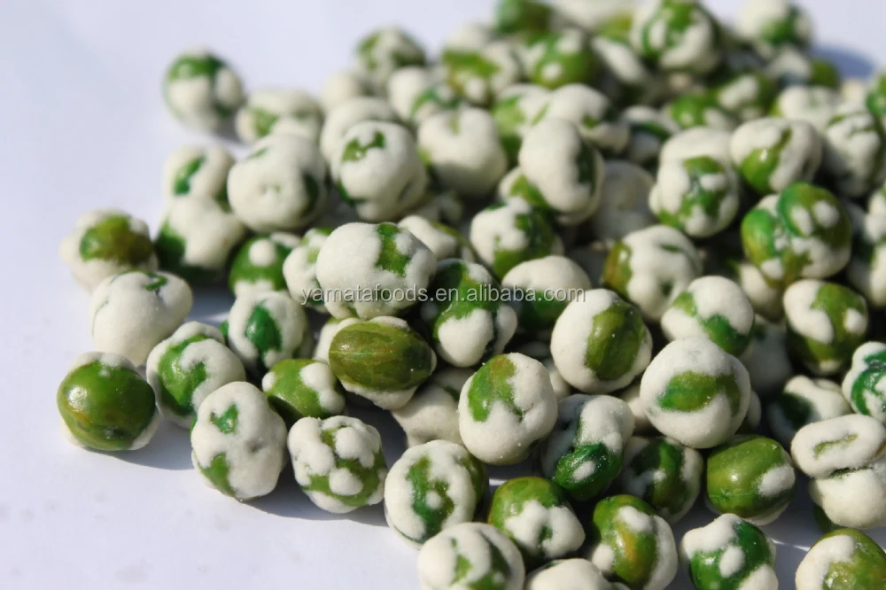 Горячий пряный васаби покрытием зеленого горошка