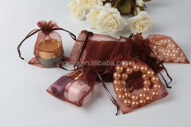 Hot Sale Small Colorful Wedding Custom drawstring organza gift bag