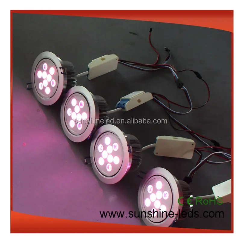 CE ROHS одобрен 9*3 Вт RGB/RGBW Пульт дистанционного управления DMX512 светодиодный потолочный светильник/потолочный