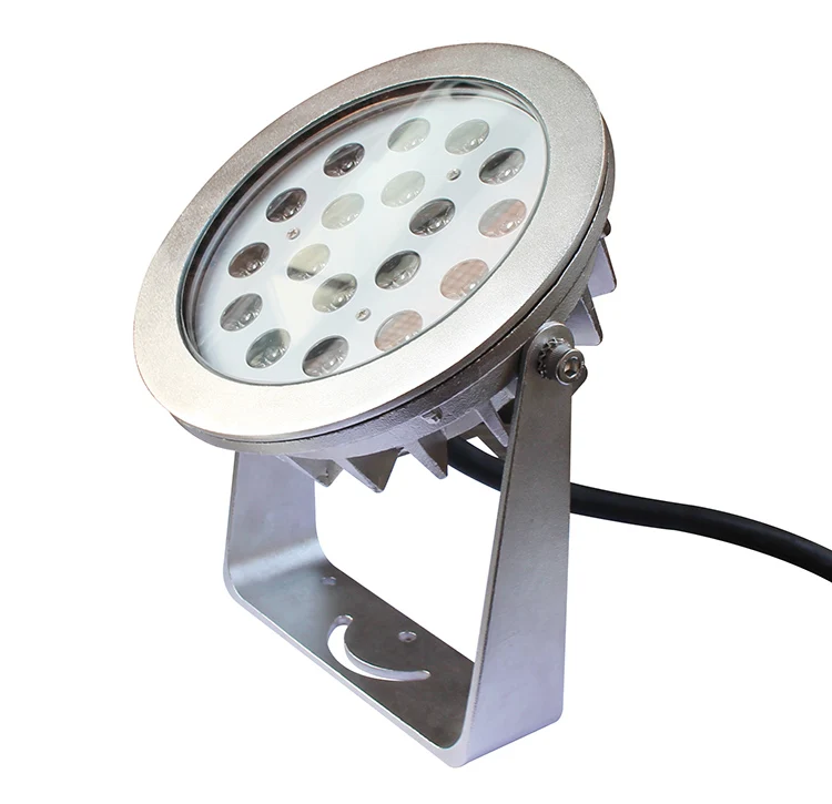 Погружные Подводные светодиодные огни RGB 316L из нержавеющей стали DMX512 управление/внешнее управление IP68 Водонепроницаемый 3 в 1 24 В постоянного тока 54 Вт 3600