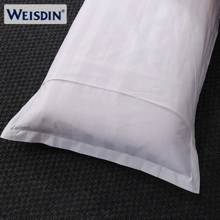 Китай поставщиков пользовательских роскошные 300 нить Отель White Satin Наволочка 100%