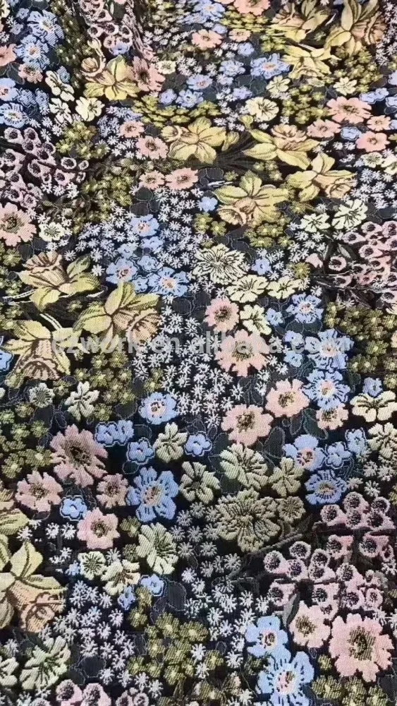 Цветочное плетеное жаккардовое платье-юбка из парчовой ткани 80 ярдов минимальный заказ