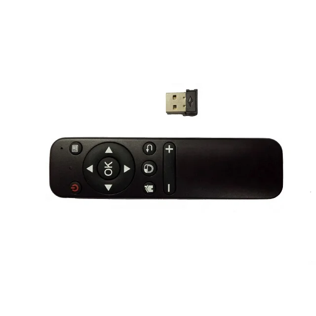 2.4Ghz rf fly air mouse smart tv controller, google voice input microphone control, blu  control remote