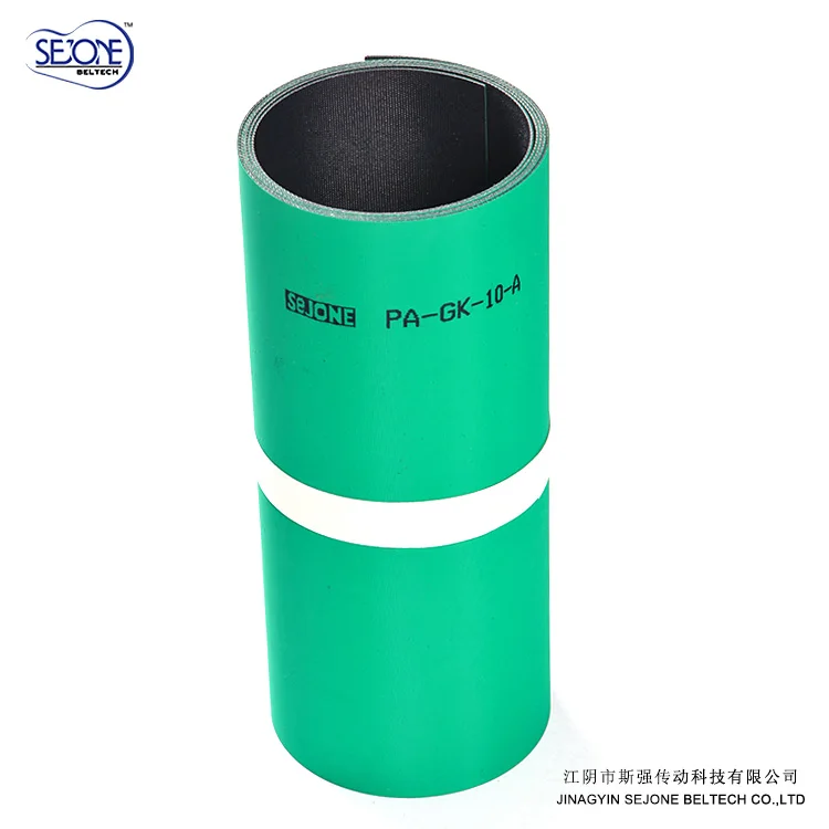 
1.0MM thickness green black flat rubber mini conveyor belt 