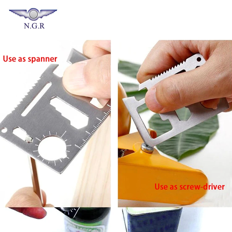 Factory directly sell  11- in- 1 Outdoor credit card survival multi tool