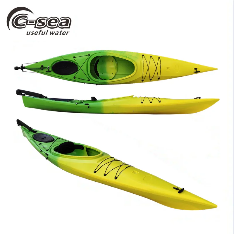 3 слоя Одиночная морская пластиковая океанская байдарка с руль для арендного бизнеса