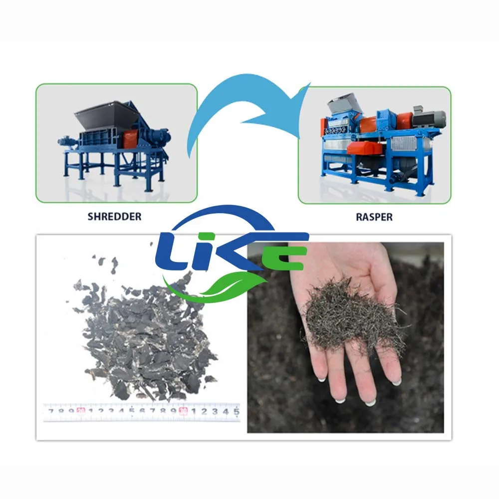 1-30mm rubber powder tire shredder machine to make crumb rubber price