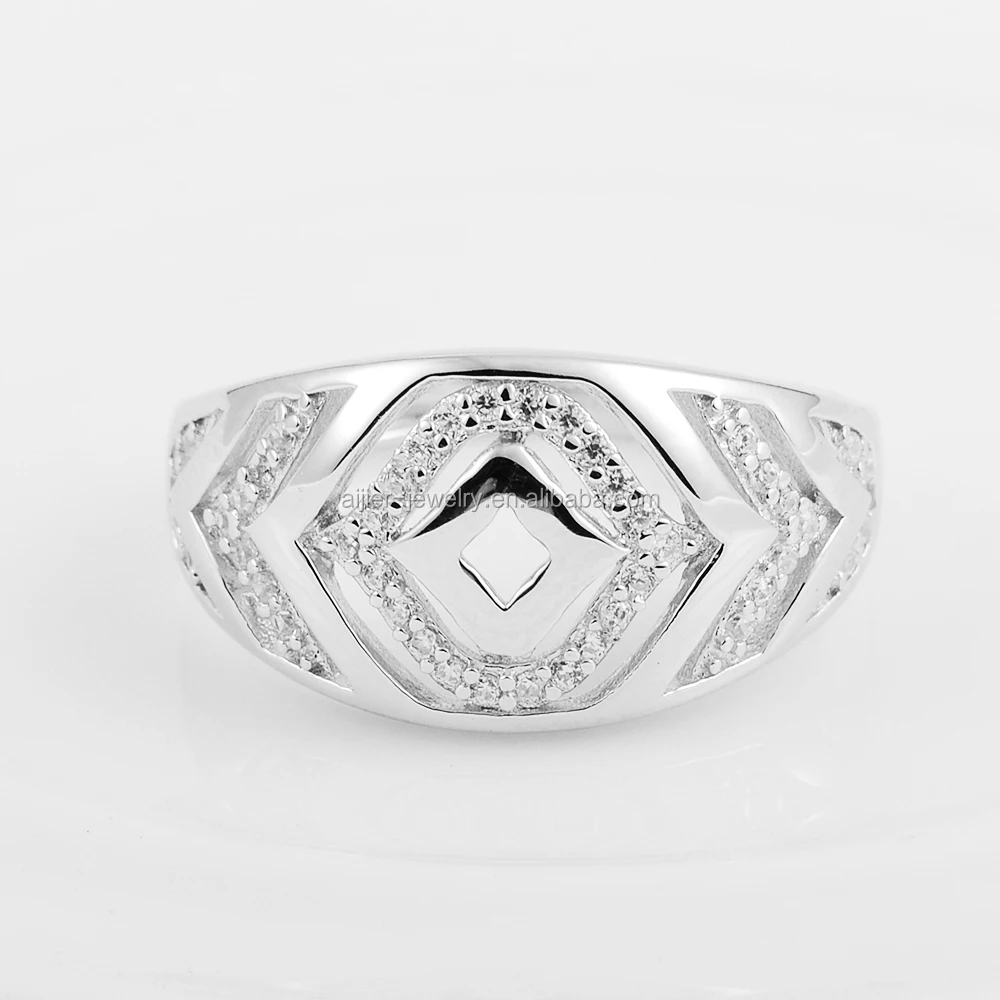 Big Midi Style Ring Top Quality Factory Price Sale Zirconia Ring Silver 925 R-303