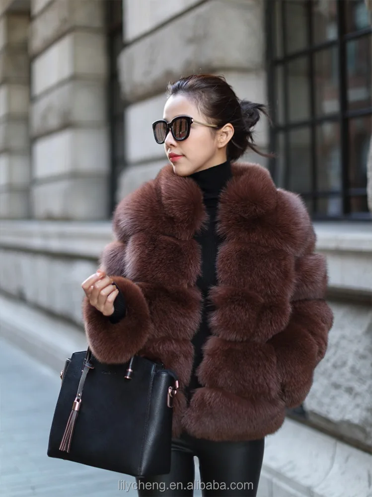 
custom women winter coat wholesale fashion high quality faux fox fur coat Factory price Shenzhen Lily Cheng 