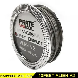 PIRATECOIL hot sell heating resistance wire true ALIEN V2 WIRE build 3*26G+32G/3*28G+32G guage