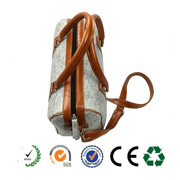 Wholesale Products China Women Fashion Leather and Felt Handbag From China