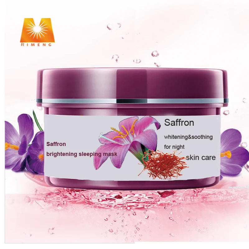 Customizing hydrating and brightening saffron sleeping face masque