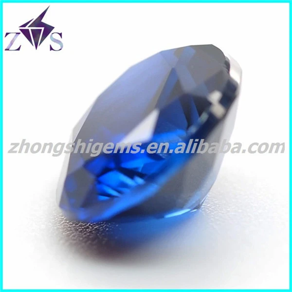 Oval Blue Artificial Sapphire Synthetic Stone Raw Cubic Zirconia