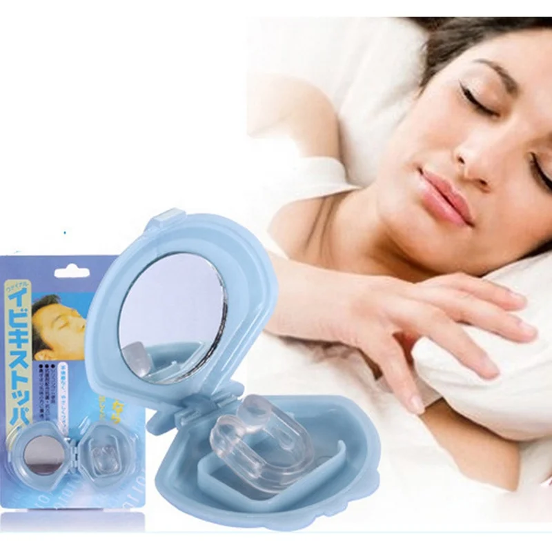 Transparent silicone nose clip snore stopper  with blister box package