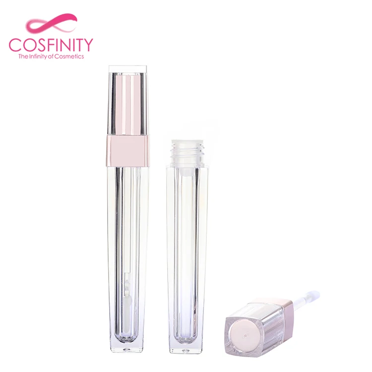 2024 Hot Selling Unique Plastic Lipgloss Tube Container Soft Makeup Packaging Empty Lip Gloss Tube with Brush