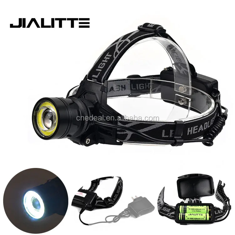 
Jialitte H017 Outdoor Waterproof COB Led Headlight Aluminum Dual Light Sources CREES T6 Rechargeable LED Headlamp 