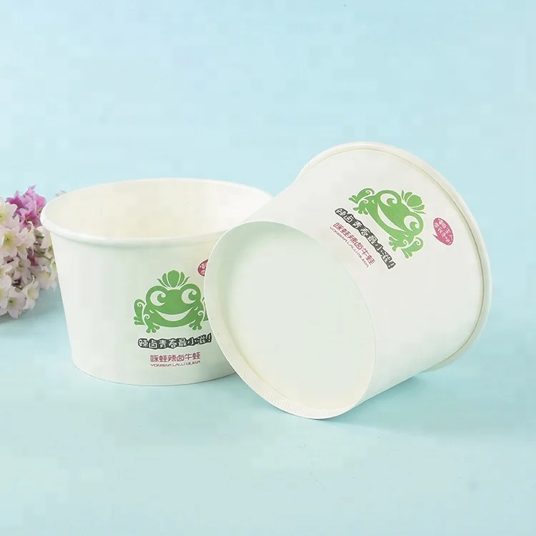 
Custom Printed Bowl for Dessert Noodles Soup Salad Paper Bowl 