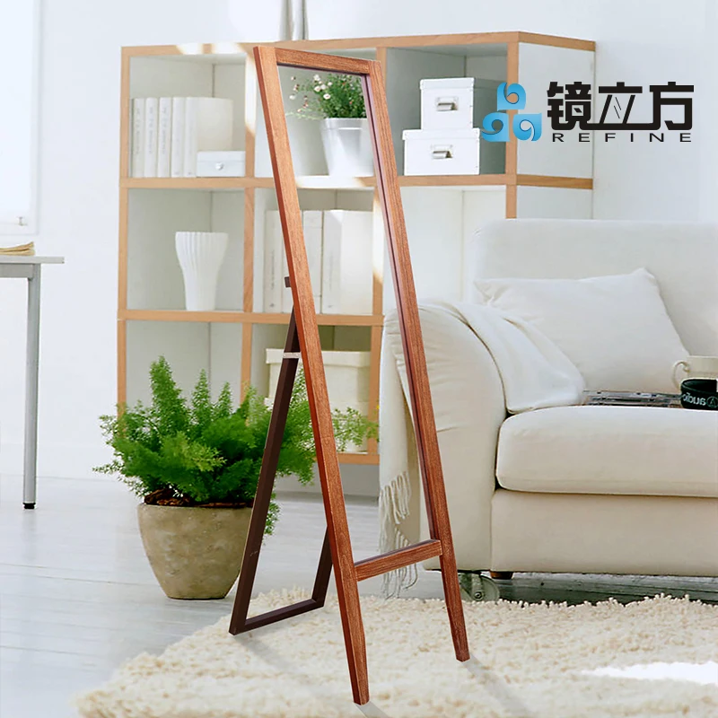 
paulownia wood frame stand floor mirror dressing mirror 