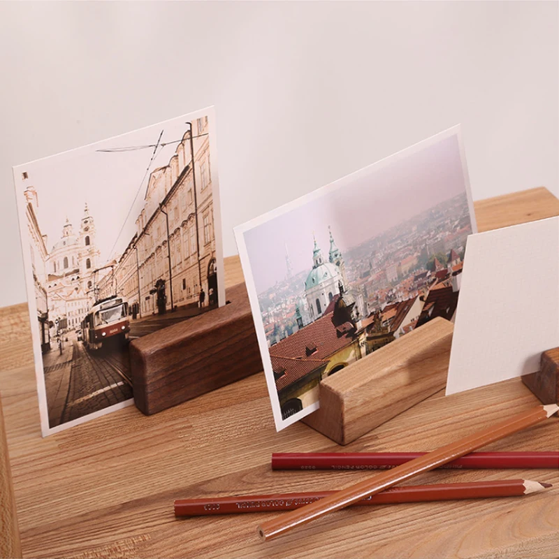 Пользовательские деревянные изделия ручной работы, дома и свадебных фотографий подставка деревянная фото карты держатель основания