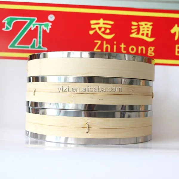 different size bamboo basket weaving dim sum use bamboo steamer