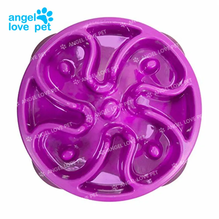 Hot Selling New Invention Colorful Diet Healthy Eating Slow Feed Plastic Pet Dog Food Water Bowl