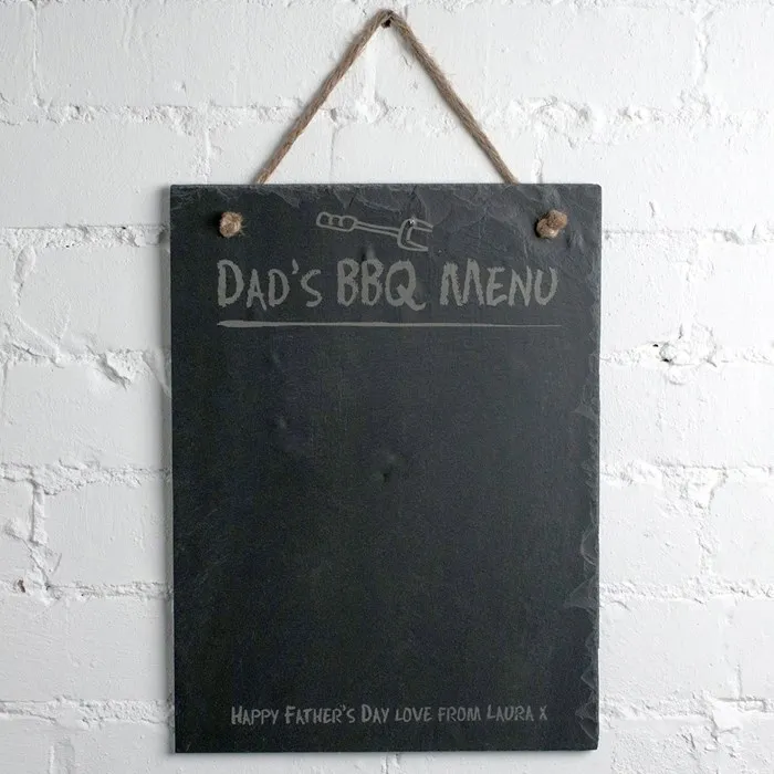 
Factory Direct Price Hanging 40*20*0.5cm Laser Engraved Rectangle Decorative Chalkboard Slate Material 